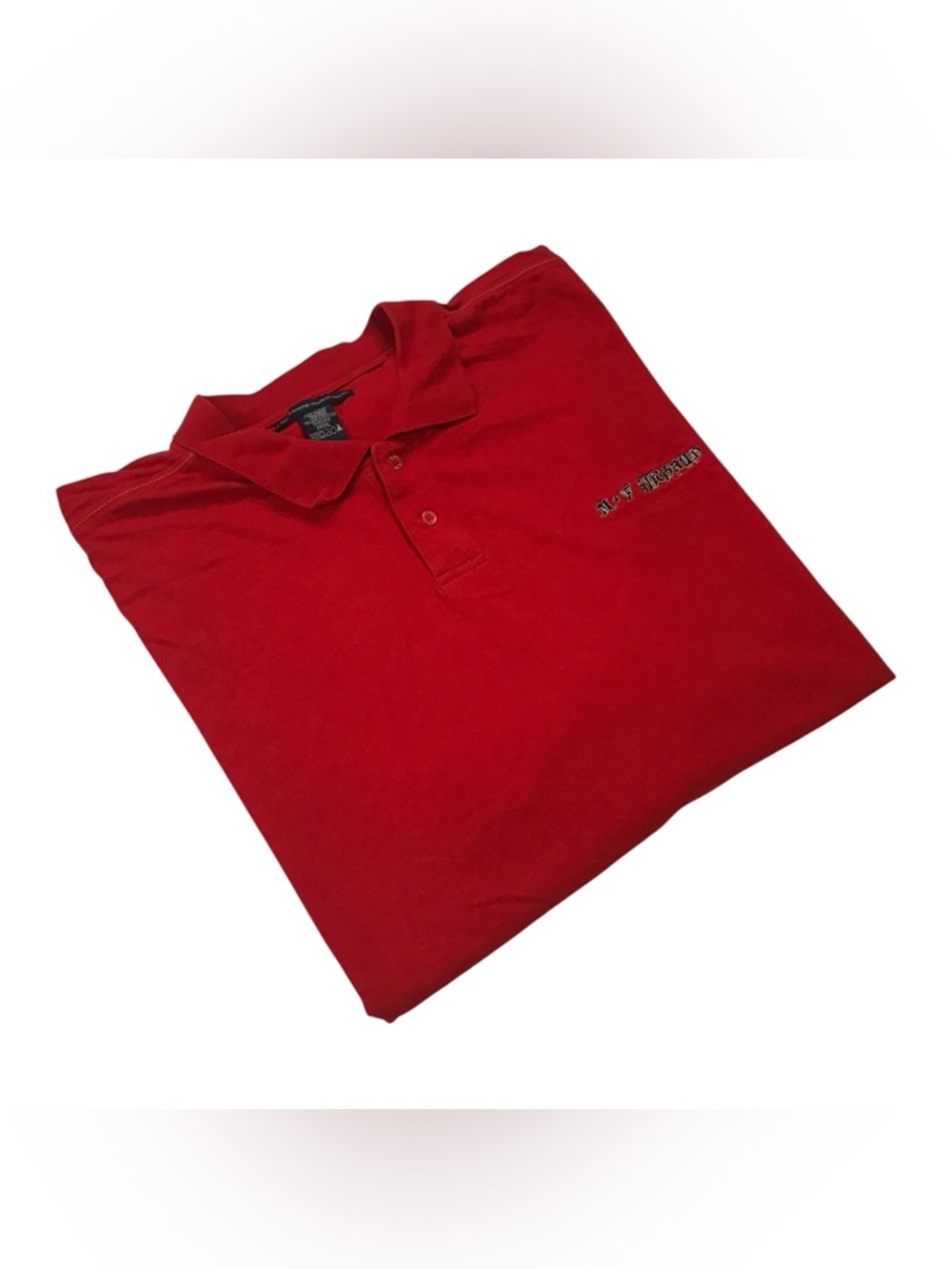 Marithe Francois Girbaud Polo Shirt 4XL Red Blank Hip Hop Rap Tee Designer MF+G